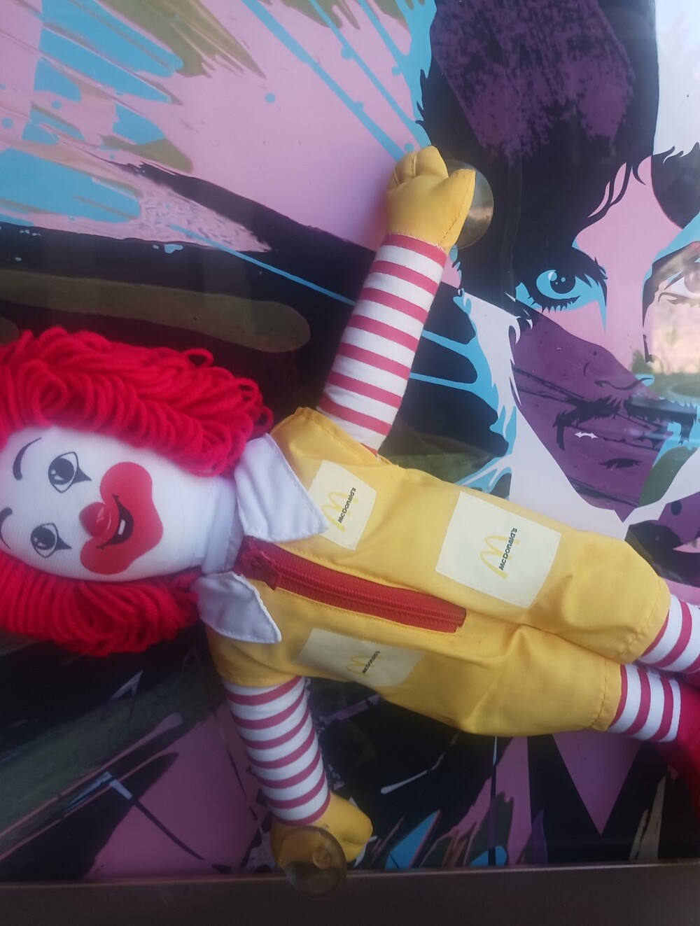 Ronald Mcdonald Doll 80s suction cup hands Yarn Hair RaRE